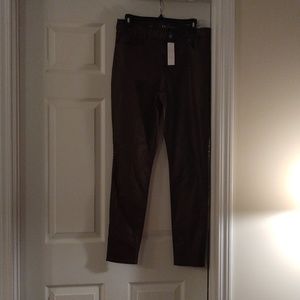 Burgundy coated denim